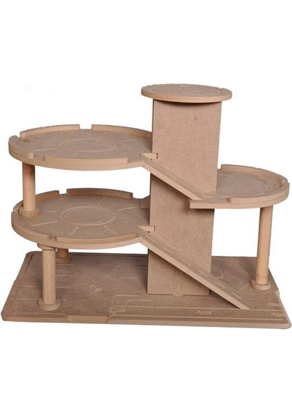 3+ Yaş Ahşap Katlı Otopark Garaj Oyuncak Beyaz fırsatları