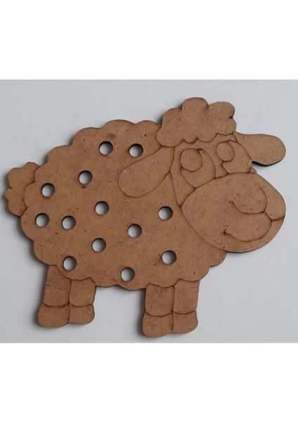 5+ Yaş Ahşap Ip Geçirme El Göz Koordinasyon Oyunu Koyun Kahverengi fiyatları