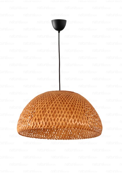 Bohem Bambu Boja Pendant Sarkıt Avize Lamba 45 cm - Iskandinav, Modern, Bohem, Rattan Aydınlatma