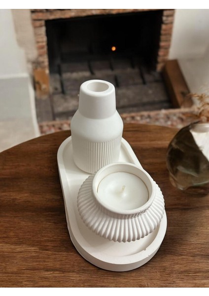 3 Lü Dekoratif Mumlu Set modelleri