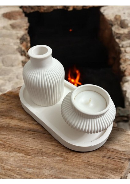 3 Lü Çizgili Dekoratif Vazo Set fiyatları