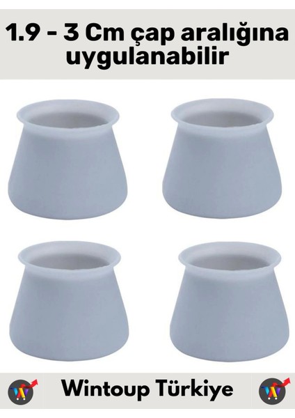 Kayma Çizilme Gürültü Önleyici Mobilya Masa Sandalye Zemin Koruyucu Silikon Pabuç Ayak Kılıfı 20ADET fırsatları