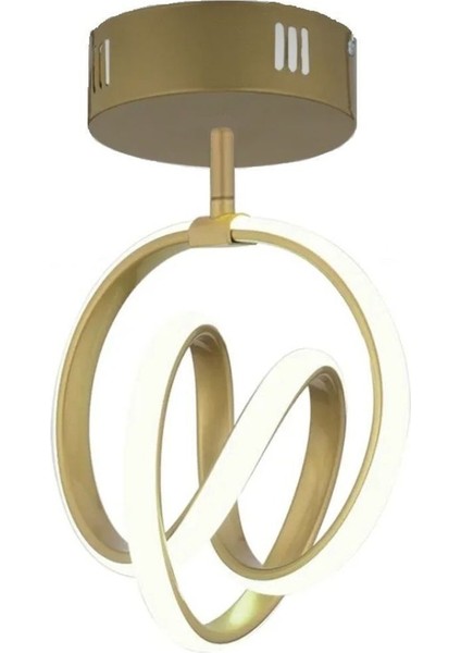 Modern Huracan Plafonyer Tavan LED Avize Oturma Odası Hol Antre Mutfak Salon LED Avize Eskitme Gold