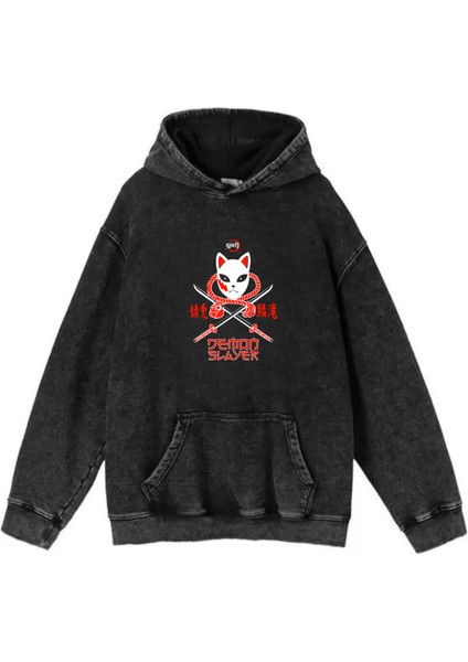 Yıkamalı Kumaş Anime Demon Slayer Kapüşonlu Hoodie Sweatshirt fiyatları