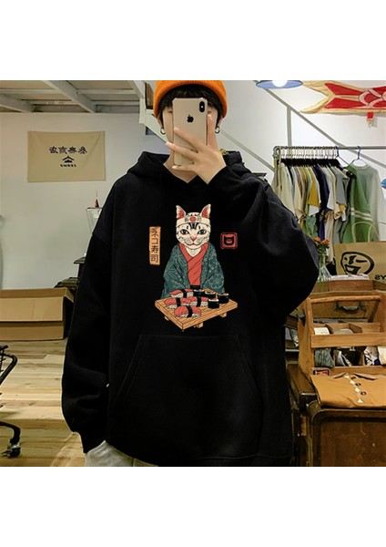 Anime Sushi Cat Oversize Hoodie