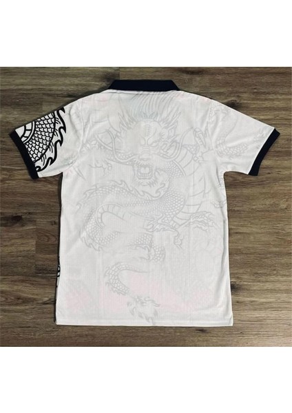 Beyaz Kitty Madrid Dragon Jersey Siyah Düğmeli Yaka Forma fiyatları