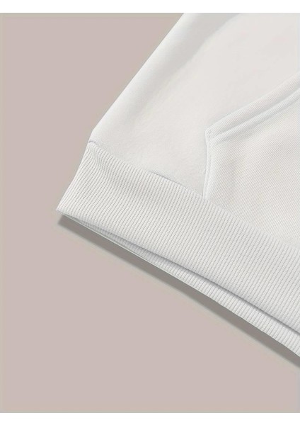Audi Baskılı Beyaz Kapşonlu Sweatshirt modelleri