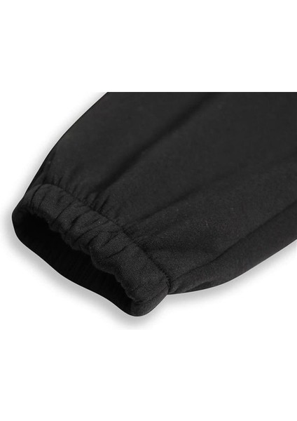 Kuromi Baskılı Oversize Unisex Siyah Eşofman Altı modelleri