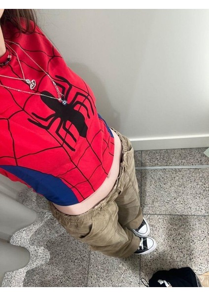 Y2K Kırmızı Spider Crop