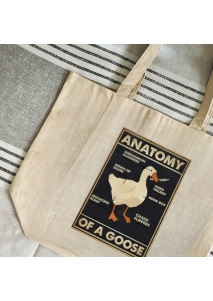 Duck Anatomy Baskılı Omuz Çantası
