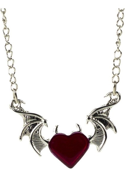 Devil Red Heart Kolye