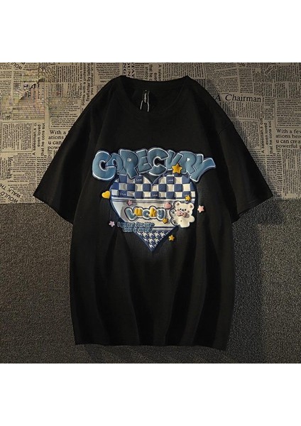 Harajuku Corecury Siyah Oversize T-Shirt fiyatları