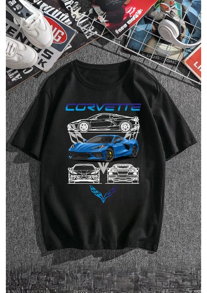 Corvette Retro Baskılı T-Shirt fiyatları