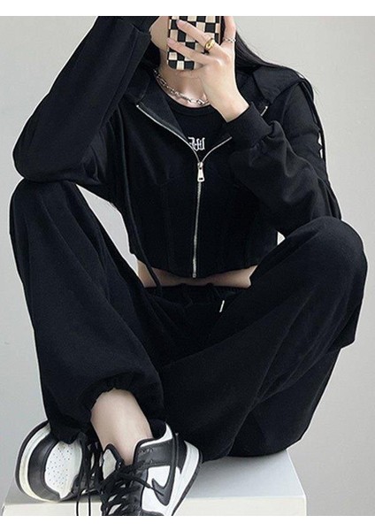 Hype Streetwear Crop Fermuarlı Hırka modelleri