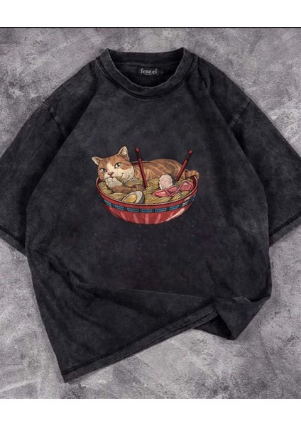 Yıkamalı Can On Plate Eskitme T-Shirt