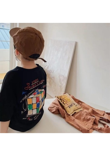 Rubik Küp Baskılı Young T-Shirt modelleri