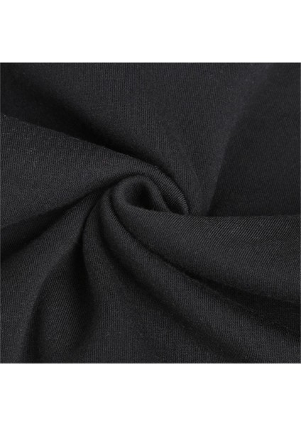 F422 Center Baskılı Siyah Unisex Oversize Bisiklet Yaka Sweatshirt