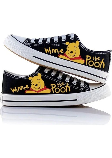 Winnie The Pooh Baskılı Unisex Kanvas Ayakkabı