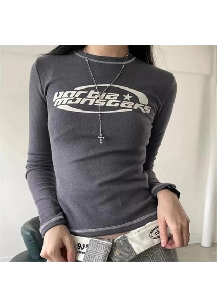 Partie Monsters Antrasit Uzun Kollu Bluz fiyatları