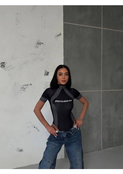Vintage Black Mısbhv Kısa Kollu Çıtçıtlı Body fiyatları