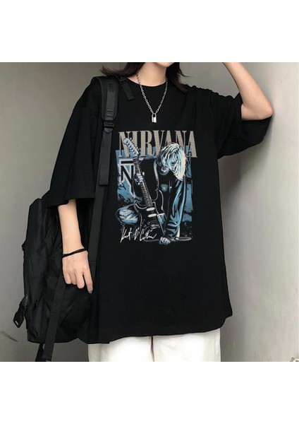 Nirvana Siyah Oversize T-Shirt