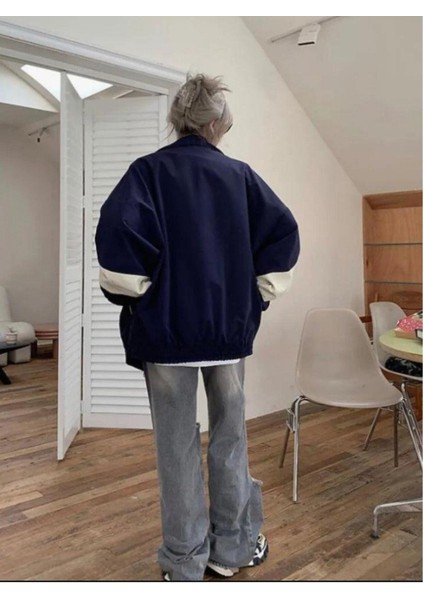 Vintage Baggy Paraşüt Kumaş Kolej Ceket Eşofman fiyatları