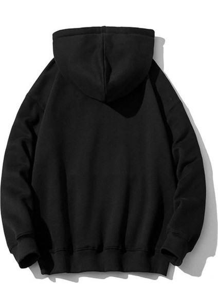 Spider Siyah Kapşonlu Sweatshirt