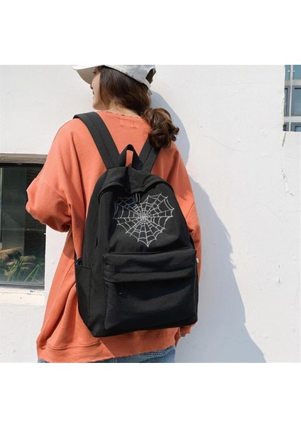 Heart Web Baskılı Unisex Sırt Çantası