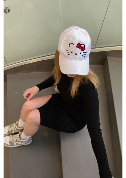 Hello Kitty Beyaz Şapka