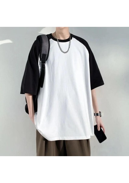 Beyaz Reglan Kol Oversize T-Shirt