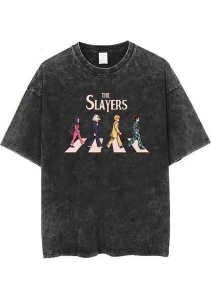 Yıkamalı The Slayers Eskitme T-Shirt