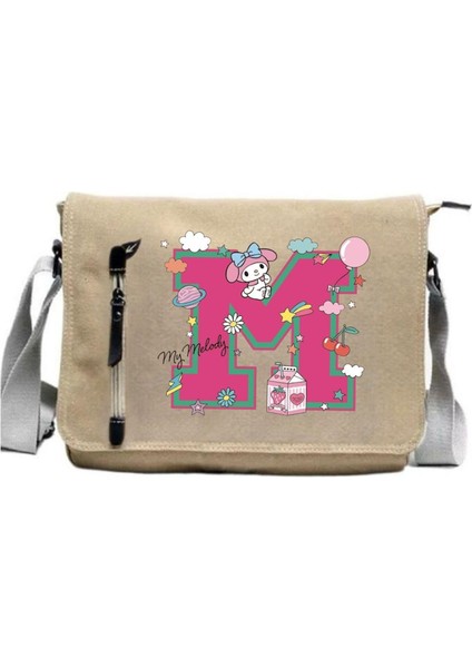 My Melody Baskılı Unisex Bej Postacı Çantası