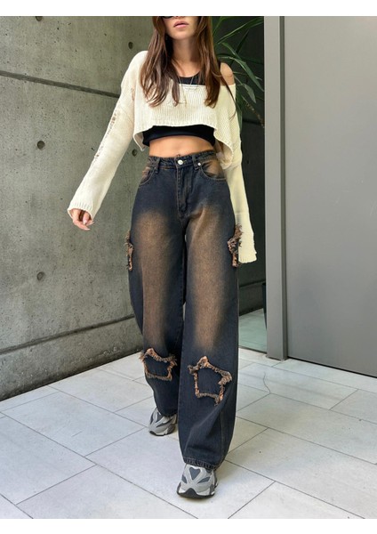 Star Detail Baggy Panth Vintage