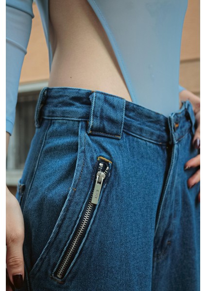 Y2K Plenty Of Pockets Koyu Mavi Detail Pantolon fiyatları