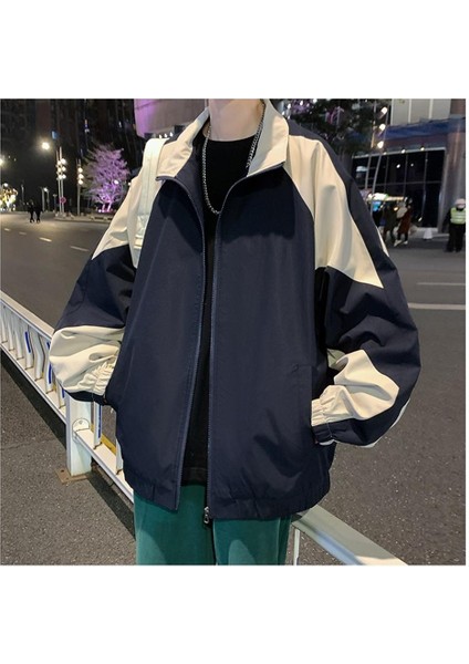 Touz Vintage Baggy Paraşüt Kumaş Kolej Ceket Eşofman