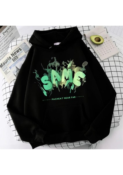 Street Wear Same Oversize Unisex Siyah Sweatshirt