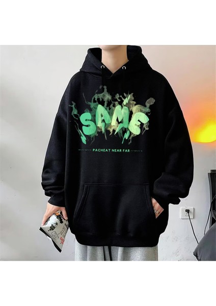 Street Wear Same Oversize Unisex Siyah Sweatshirt