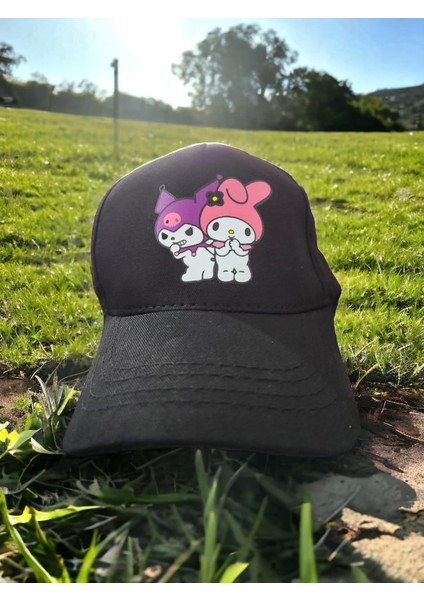 Kuromi & Melody Siyah Şapka
