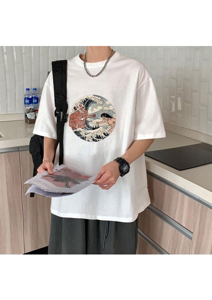 Attack On Titan Art Beyaz Unisex Oversize T-Shirt