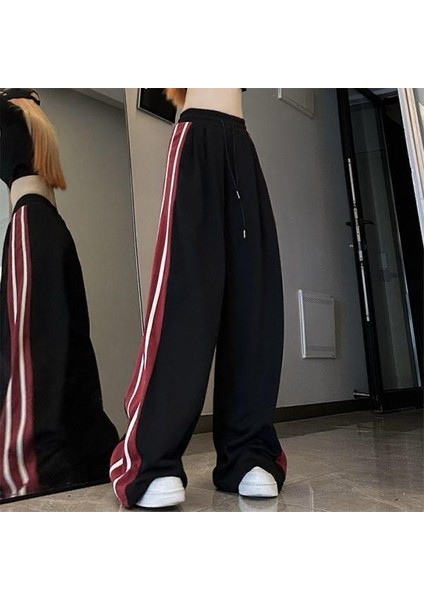 Siyah Streetwear Çift Çizgili Detail Eşofman Altı fiyatları