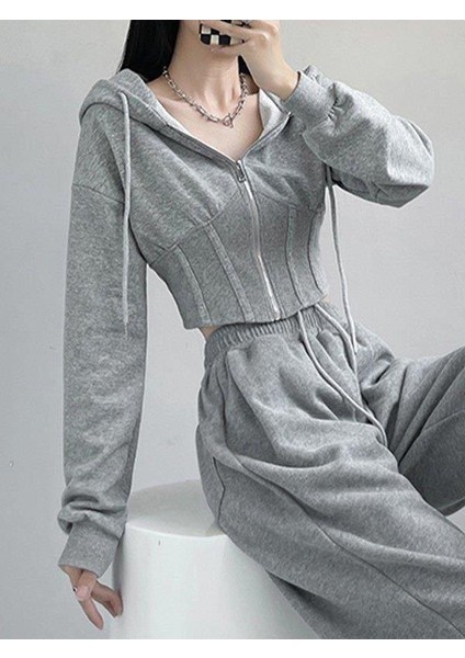 Hype Streetwear Crop Fermuarlı Hırka fırsatları