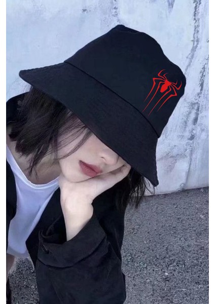 Red Spider Siyah Bucket Balıkçı Şapka