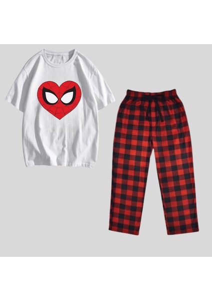 Spider Heart Baskılı Siyah Oversize Kısa Kol Alt Üst 2 L.i Takım fiyatları