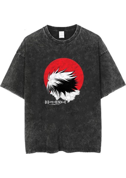 Yıkamalı Death Note L Eskitme T-Shirt