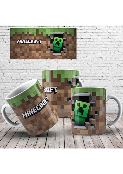 Minecraft Baskılı Kupa Bardak