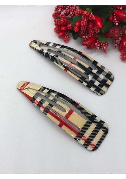 Çıtçıtlı Saç Tokası Seti 6'lı (Kırmızı Ekoseli-Krem Ekoseli-Leoparlı) fırsatları