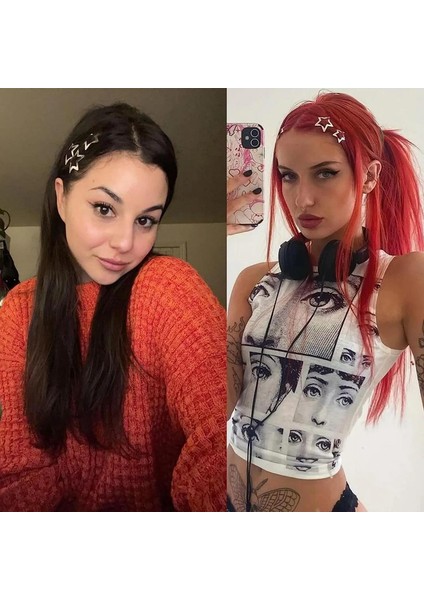Y2K Star 2'li Yıldız Çıt Çıt Toka
