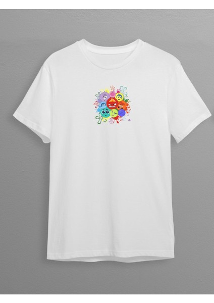 Ters Yüz Kids Ön Arka Baskılı T-Shirt