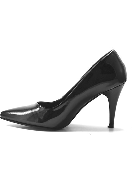 Rugan Siyah & Bej Yüksek Topuk Kadın Stiletto Ayakkabı modelleri