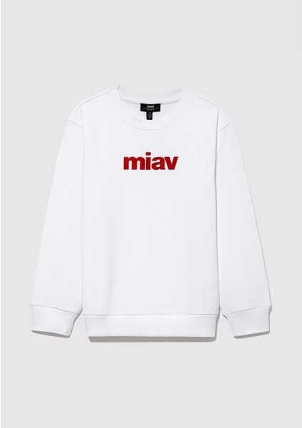 Miav Baskılı Beyaz SWEATSHIRT6610031-602